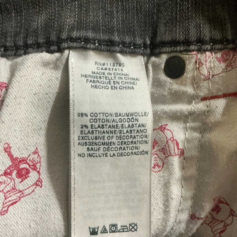 True Religion Men's Black Acid-Wash Slim Straight‎ Jeans size 30X31